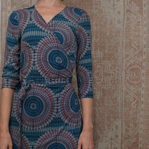⭐ emma & michele patterned  wrap dress